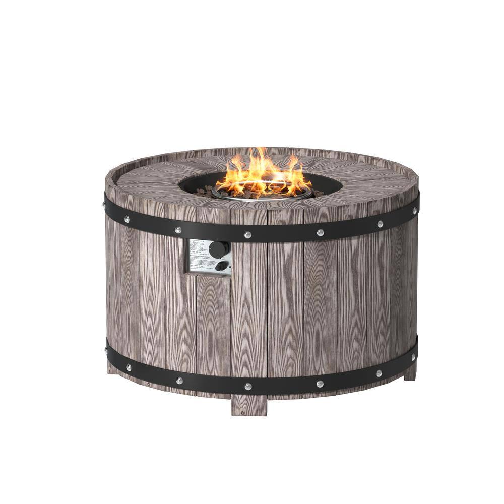 CASAINC 36 in. 50000 BTU Propane Fire Pit Table Patio Gas Fire Pit with Lid and Lava Rock CA-F984-A