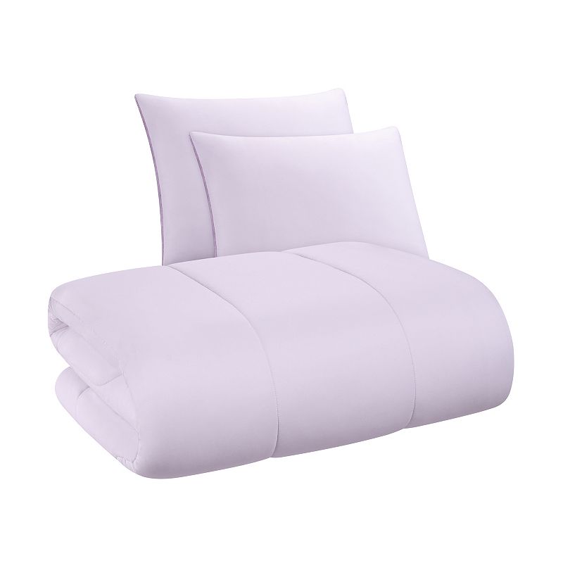 The Big One? Lavender Plush Reversible Comforter Set with Sheets