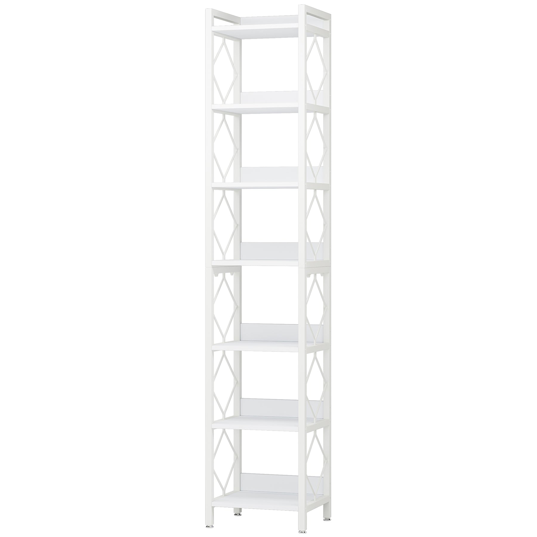 7-Tier Corner Shelf, 78.7 Narrow Bookshelf Corner Bookcase