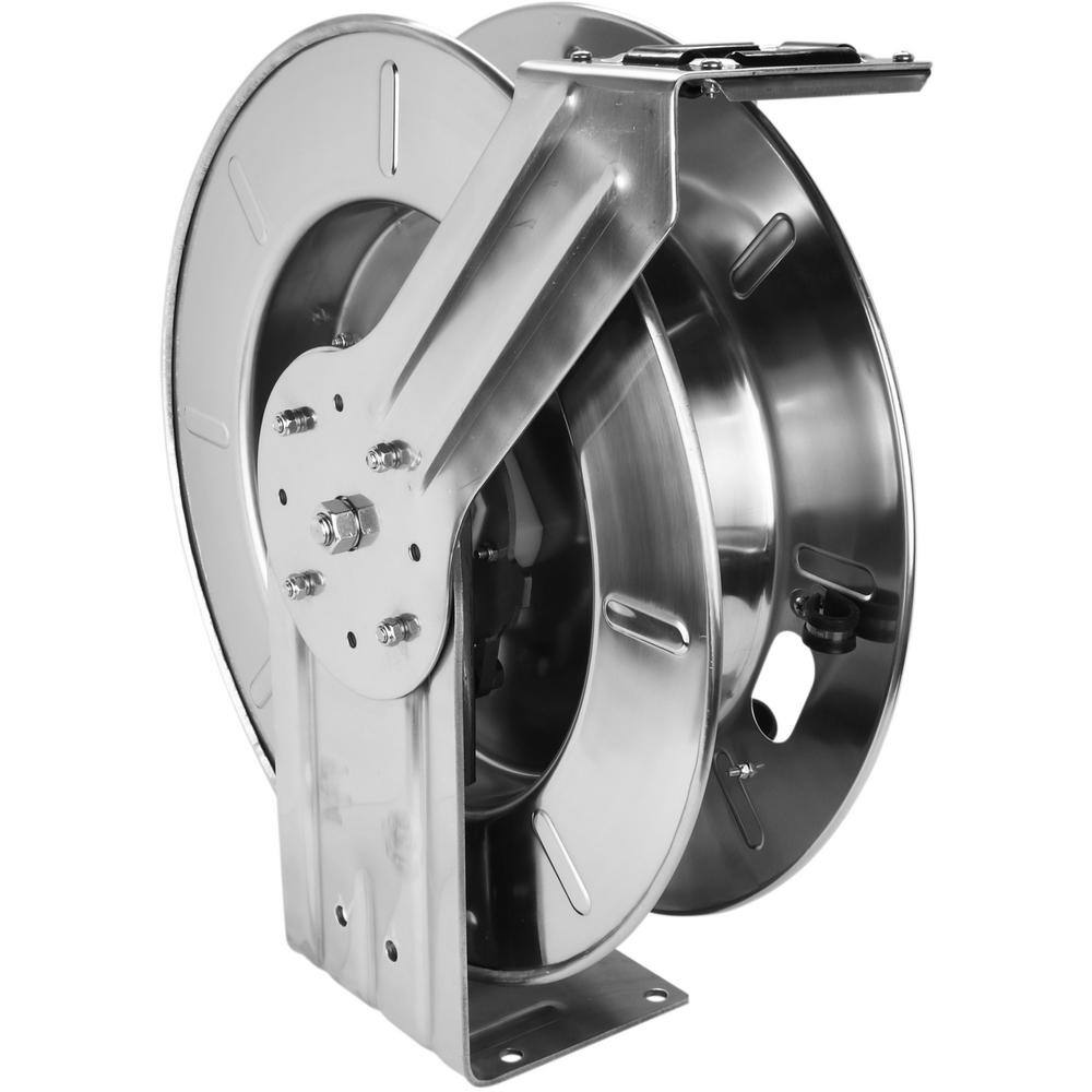 Milton 12 in. NPT Hose Capacity 25 ft. 35 ft. and 50 ft. 300 PSI Stainless Steel Hose Reel Retractable 2750-12SS