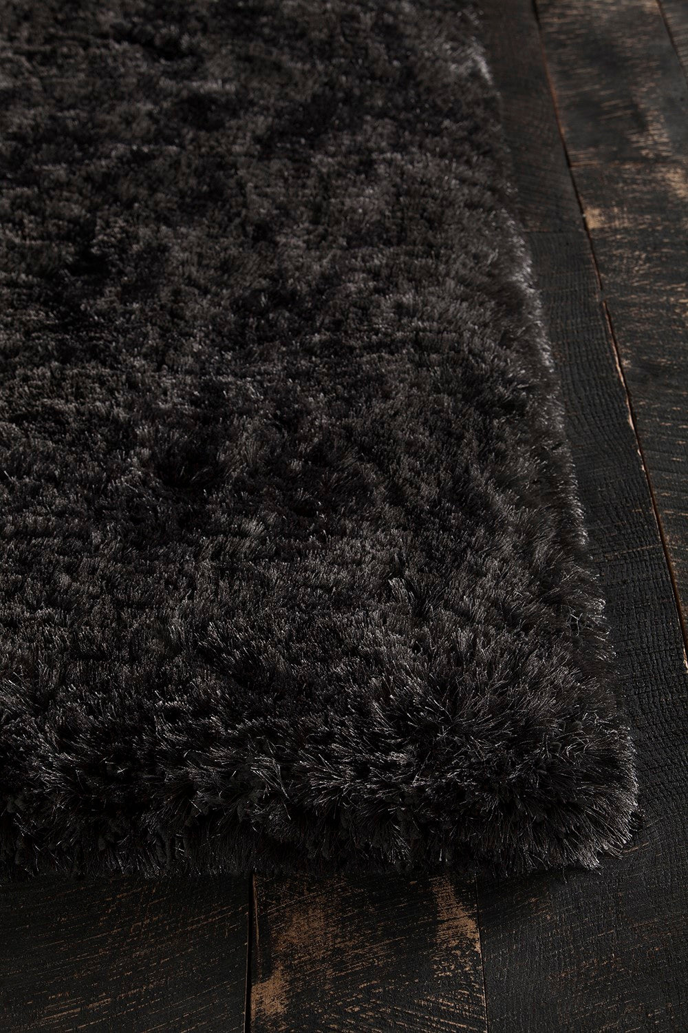 Giulia Charcoal Hand Woven Shag Rug