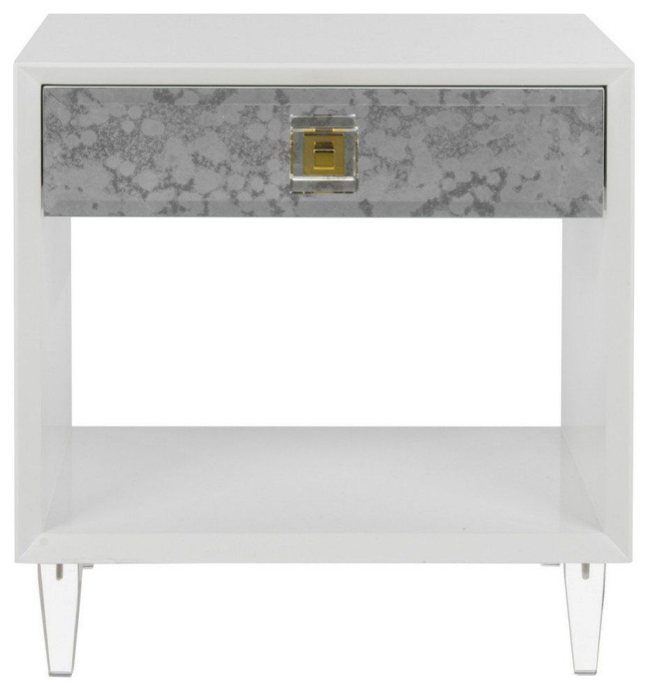 Canaan Acrylic Eglomise Side Table   Contemporary   Side Tables And End Tables   by Rustic Home Furniture Deco  Houzz