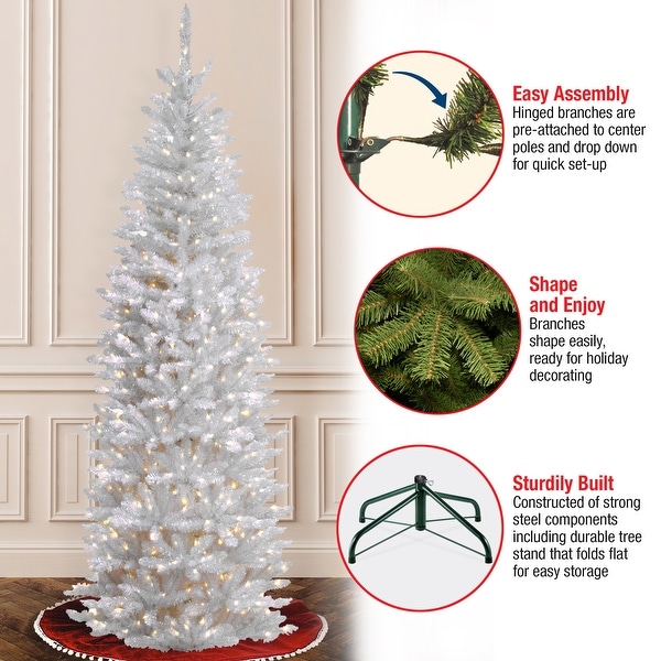 National Tree Company 6.5 ft. Prestrung White Fir Pencil Tree