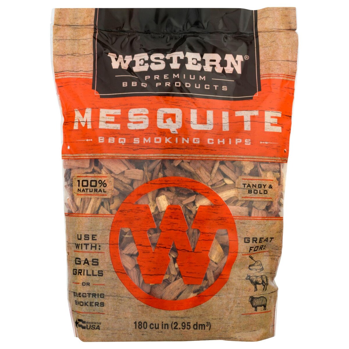 Western Mesquite BBQ Smoking Chips (180 Cu. In.)