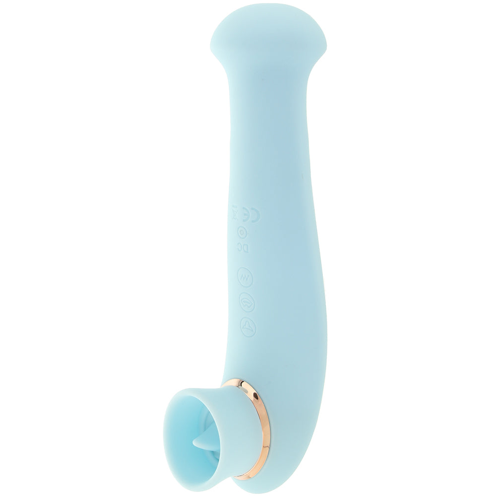 Destiny Sucking, Flickering and Vibrating Massager in Blue