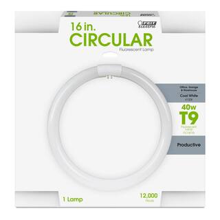 Feit Electric 40-Watt 16 in. T9 G10q Linear Circline Fluorescent Tube Light Bulb Cool White 4100K (1-Bulb) FC16T10CW