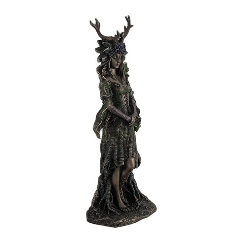 Guardian Goddess Of The Trees Bronze Finished Statue   10 X 4.5 X 2.75 inches