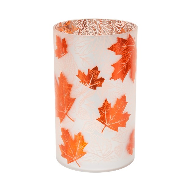 C amp f Home Fall Leaves Glass Container Large