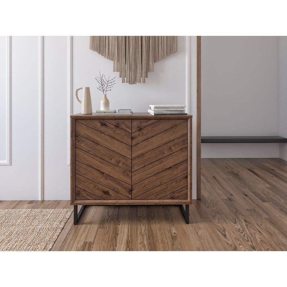 Nikolas 39 inch Wood Storage Accent Cabinet with Adjustable Shelf