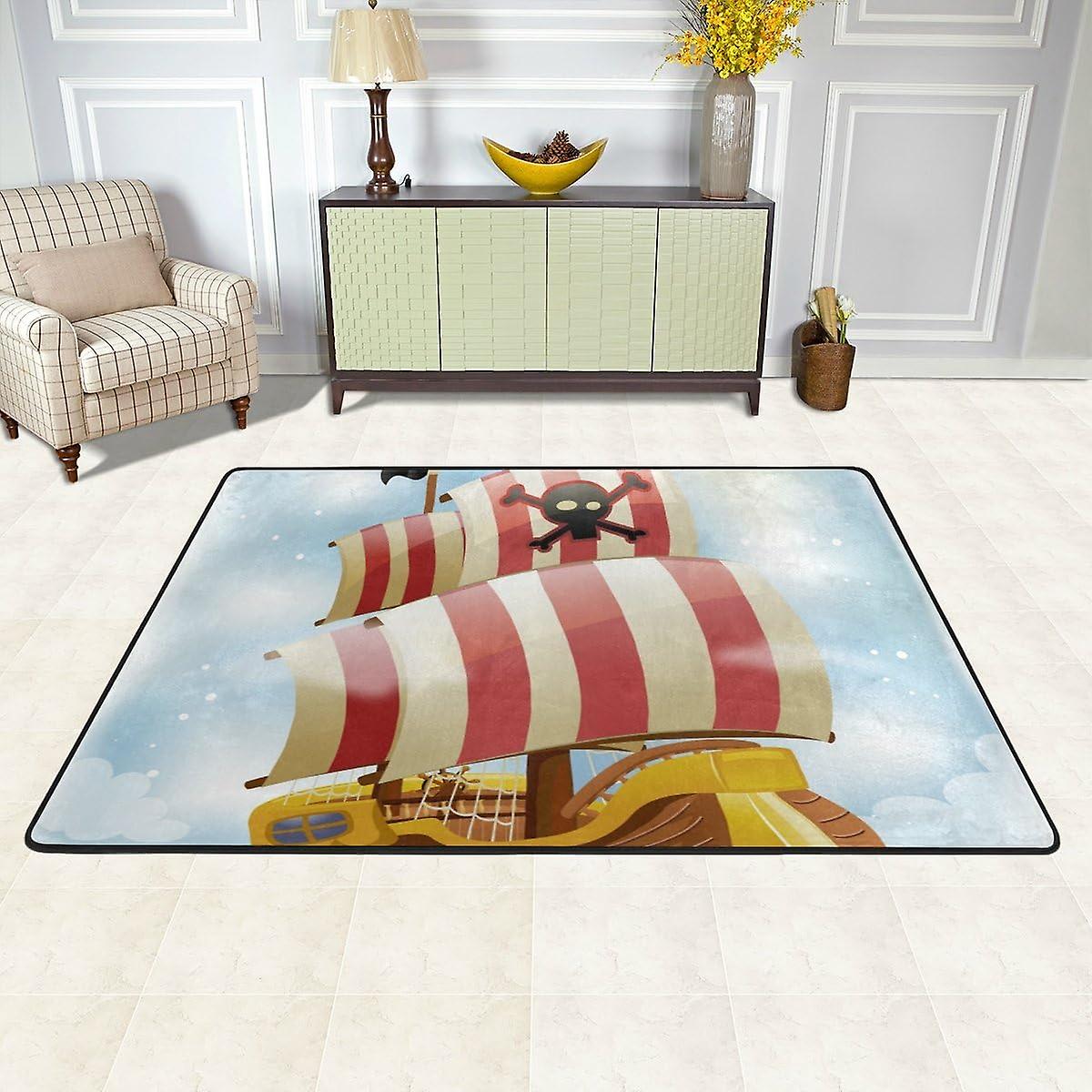 Colourlife Ship Under The Sun Lightweight Carpet Mats Area Soft Rugs Floor Mat Doormat Decoration For Rooms Entrance 36 X 24 Inches