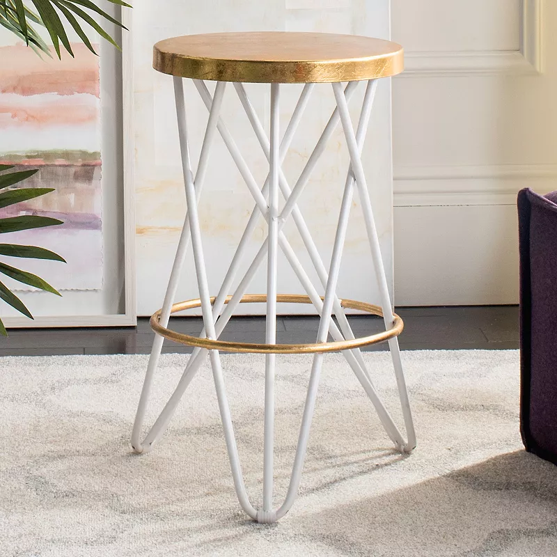 Safavieh Lorna Gold Finish Counter Stool