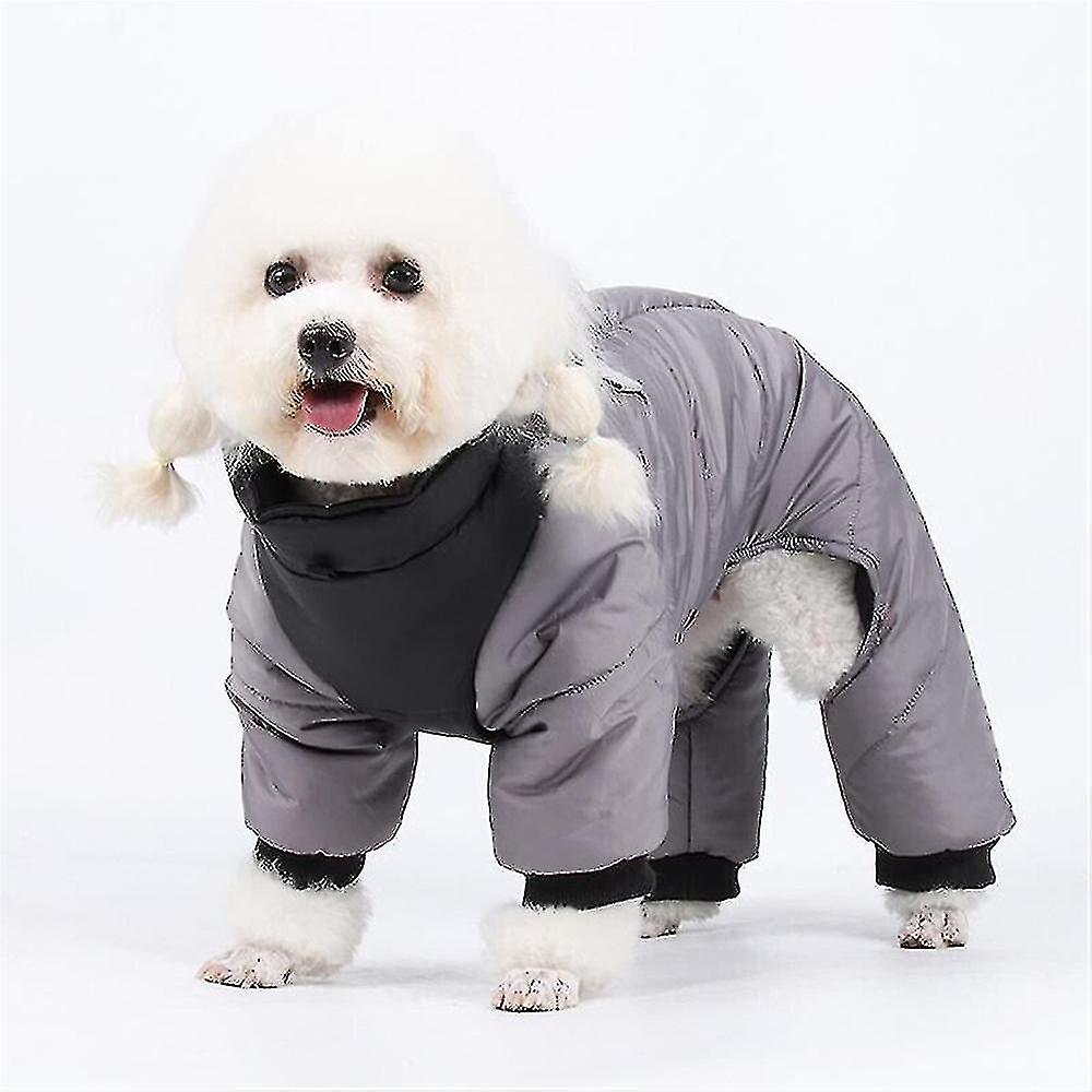 Waterproof Dog Jacket For Winter Warm Full Body Snowsuit Cold Weather Dog Coats With Reflective Stripes， Outdoor Windproof Dog Apparel For Small Dogs