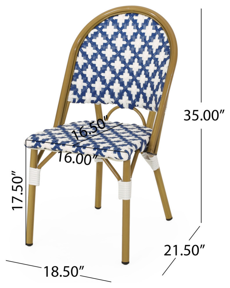 Bronson Outdoor French Bistro Chair  Set of 4   Tropical   Outdoor Bar Stools And Counter Stools   by GDFStudio  Houzz