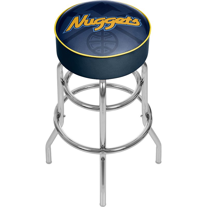 Denver Nuggets Padded Swivel Bar Stool