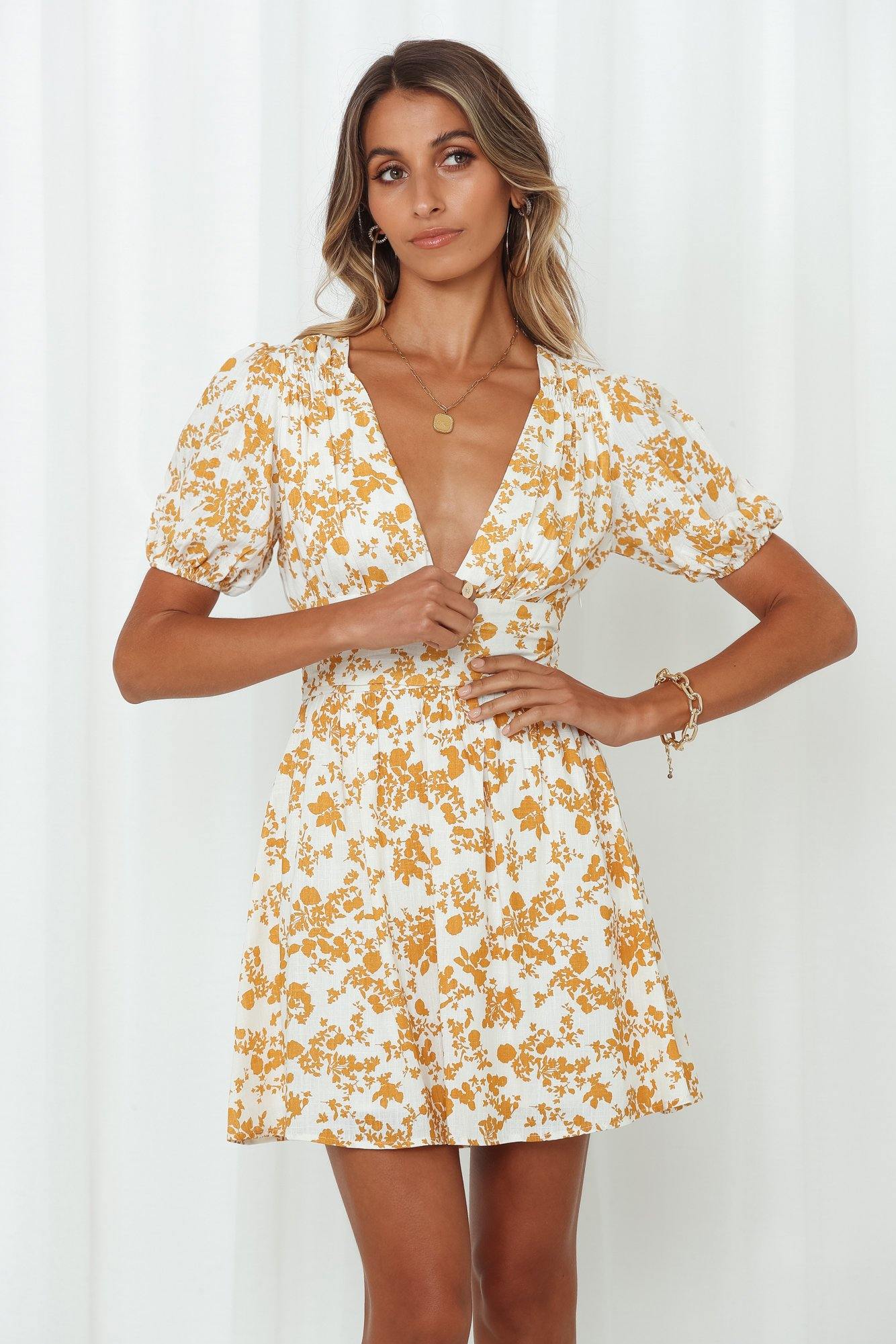 Lost In The Feeling Dress Yellow