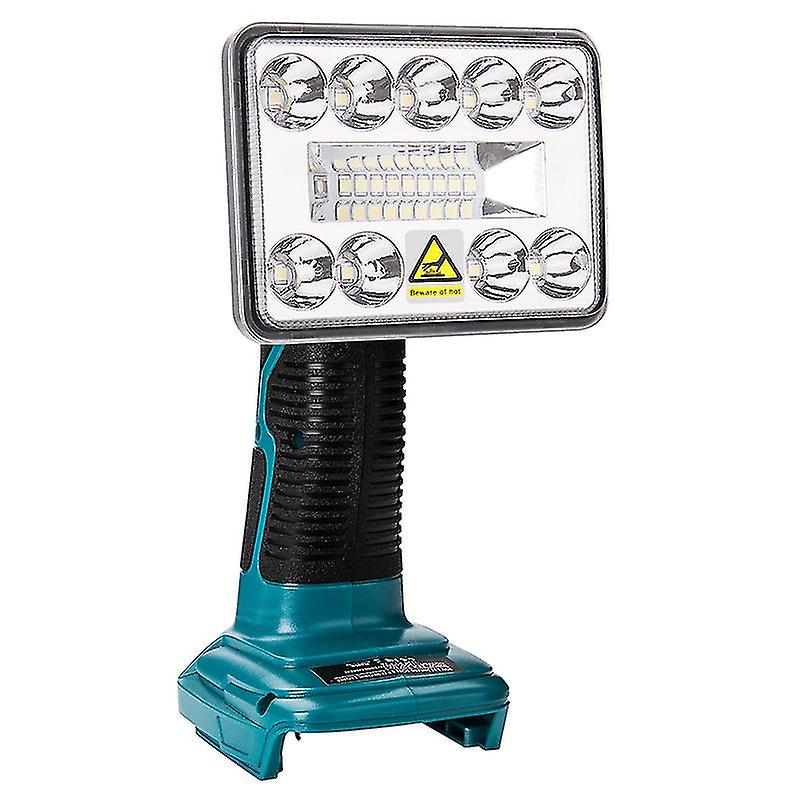 Multi-functional Cordless Led Work Light Long-range Spotlight With Usb Port Torch Compatible With Dewalt 18v Lithium Battery For Outdoor Flashlight，jo