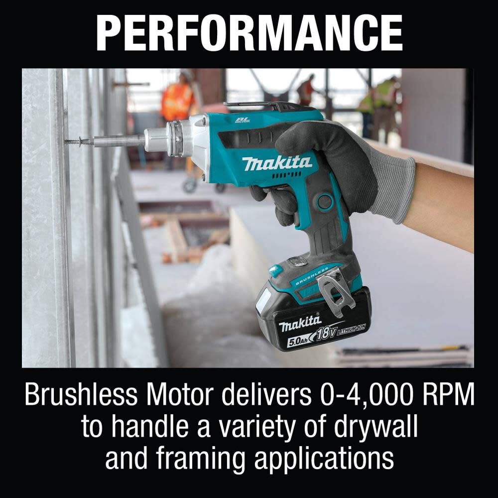 Makita 18V LXT 2pc Combo Kit with Collated Auto Feed Screwdriver Magazine XT255TX2 from Makita