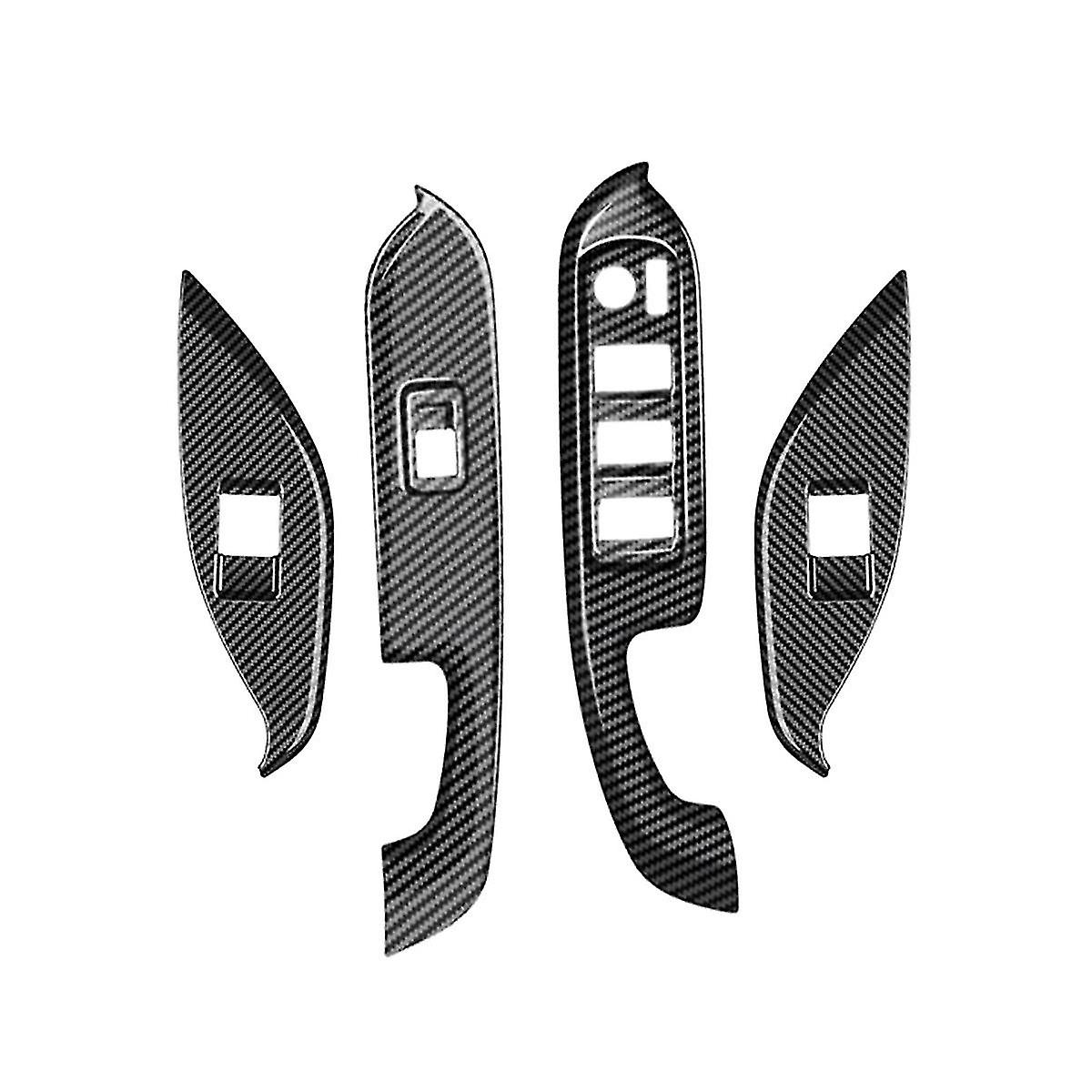 For Voxy 2022 Car Window Glass Lift Switch Button Panel Cover Trim Sticker Abs Carbon Fiber Door Armrest Rhd