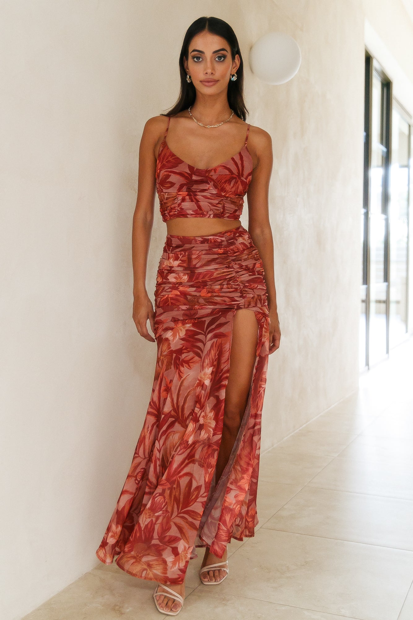 RUNAWAY Capricorn Maxi Skirt Rust