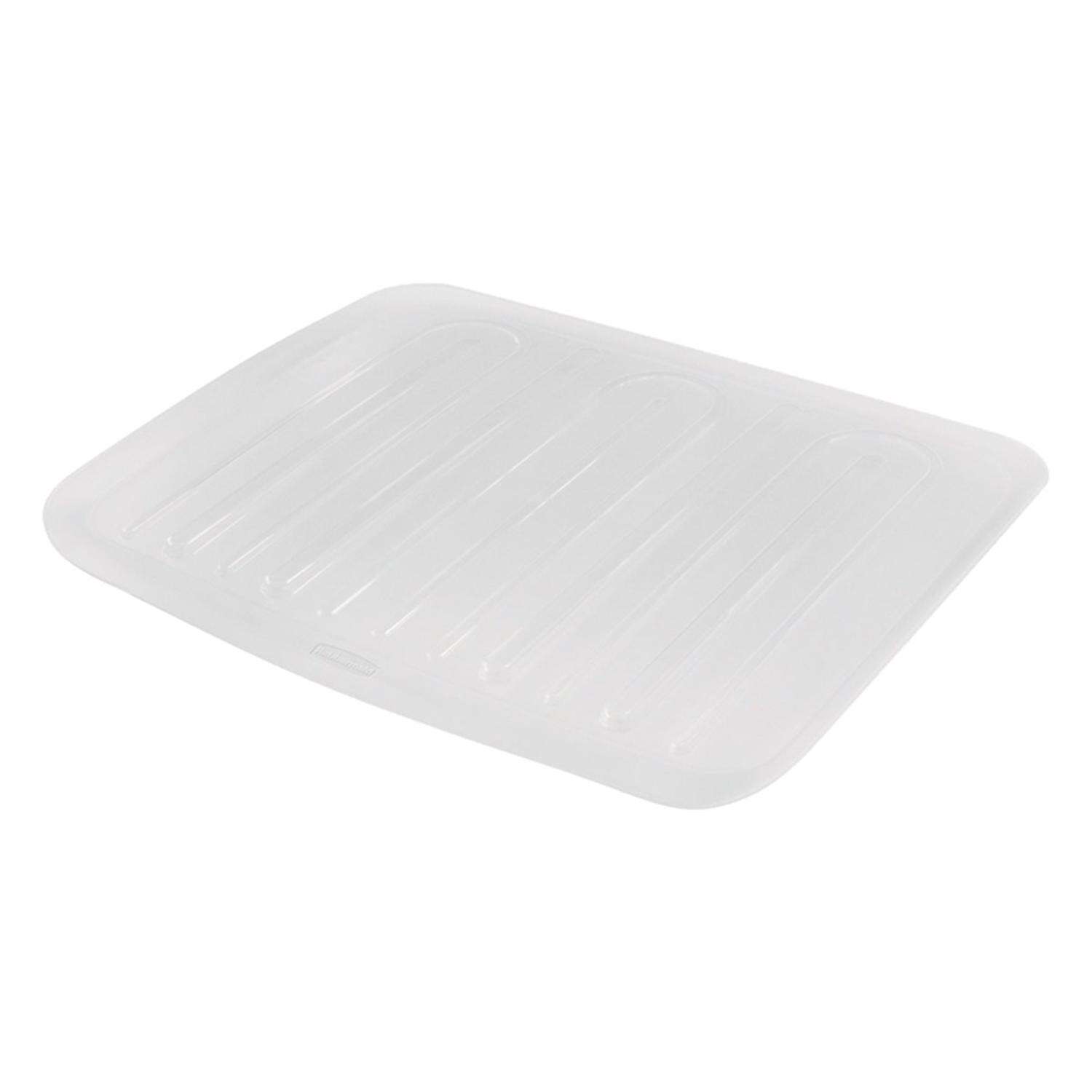 Rubbermaid 18 in. L X 14.8 in. W X 1-5/16 in. H Clear Plastic Dish Drainer