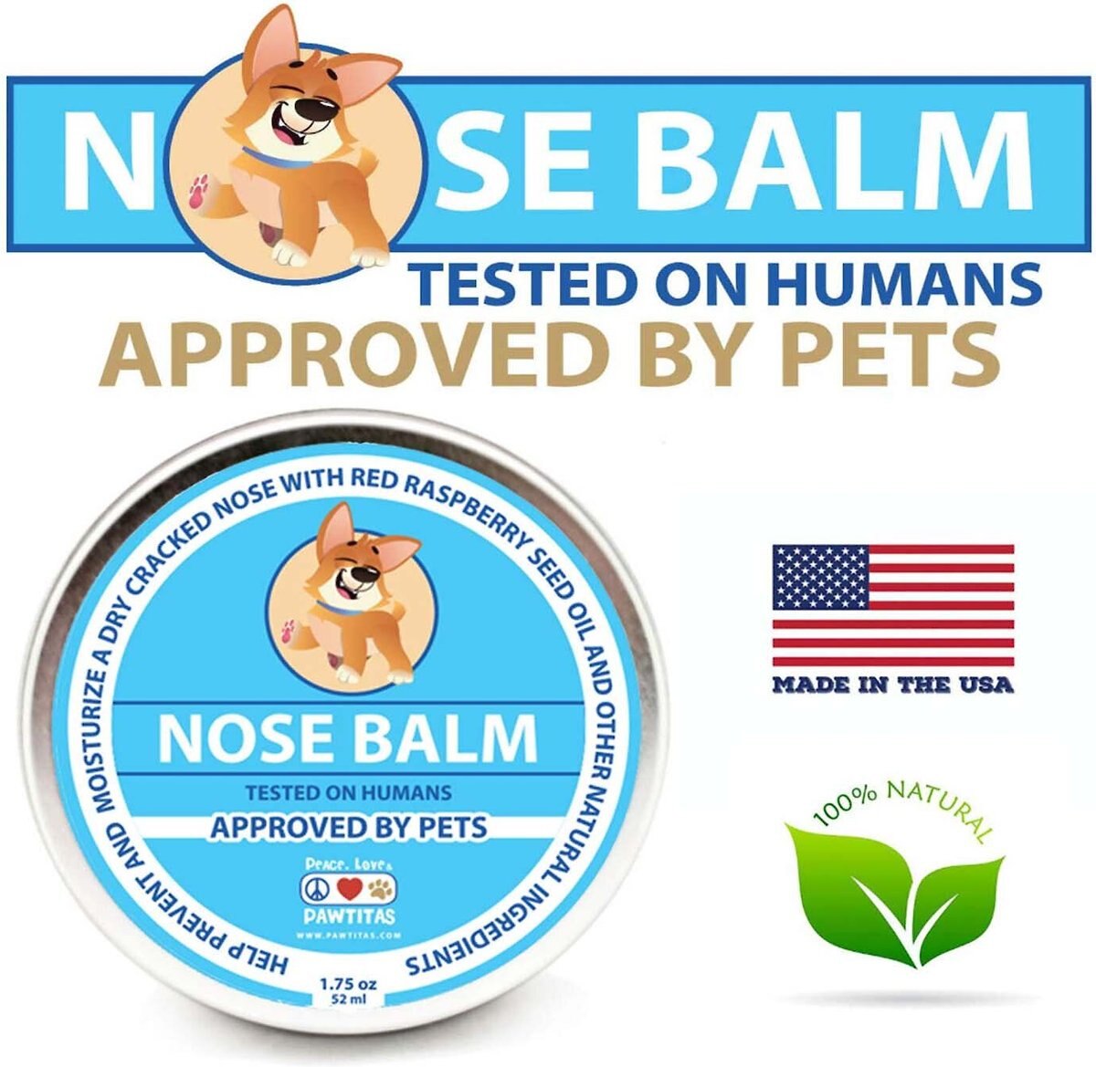 Pawtitas Organic Nose Dog Balm Moisturizer