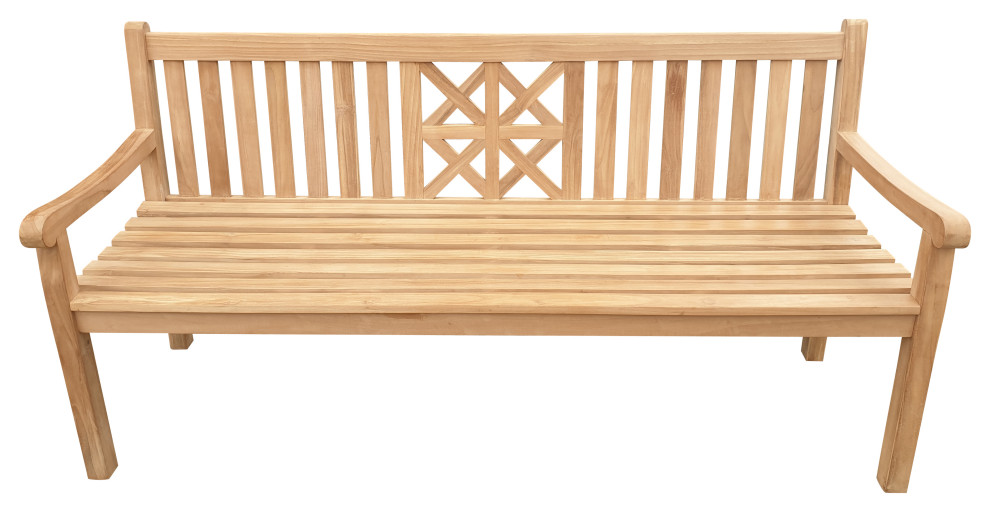 Teak Wood Arizona Outdoor Patio Bench  6  x27  Transitional   Outdoor Benches   by Chic Teak  Houzz