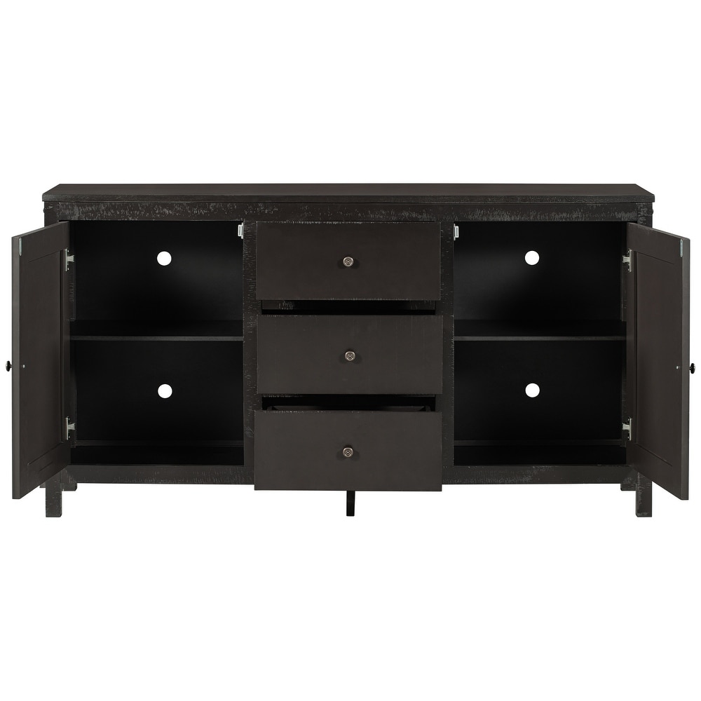 Buffet Cabinet Sideboard Console Table with Storage Cabinets   Drawers