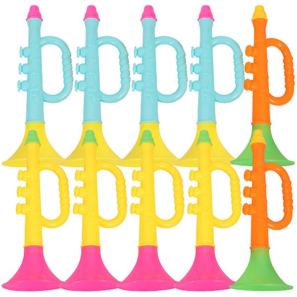 10pcs Simulation Trumpet Toys Horn Blowing Toys Funny Early Educational Toys