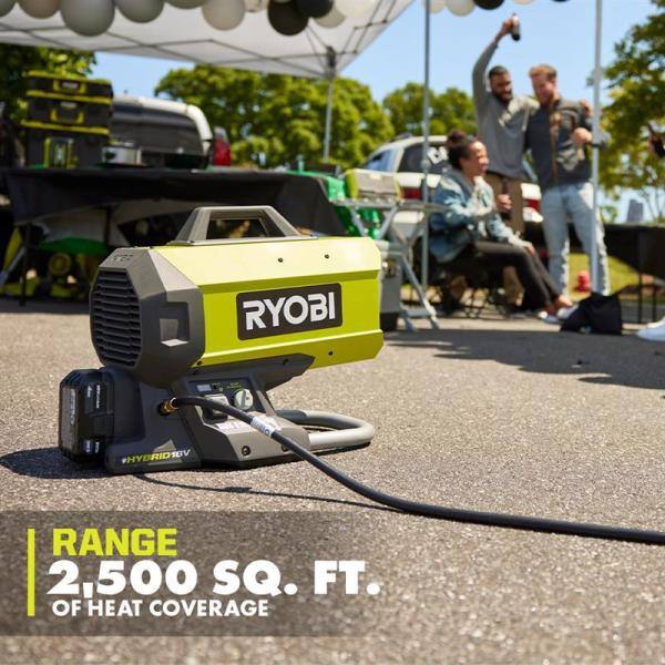 RYOBI ONE+ 18V Cordless Hybrid Forced Air Propane Heater (Tool Only) PCL801B