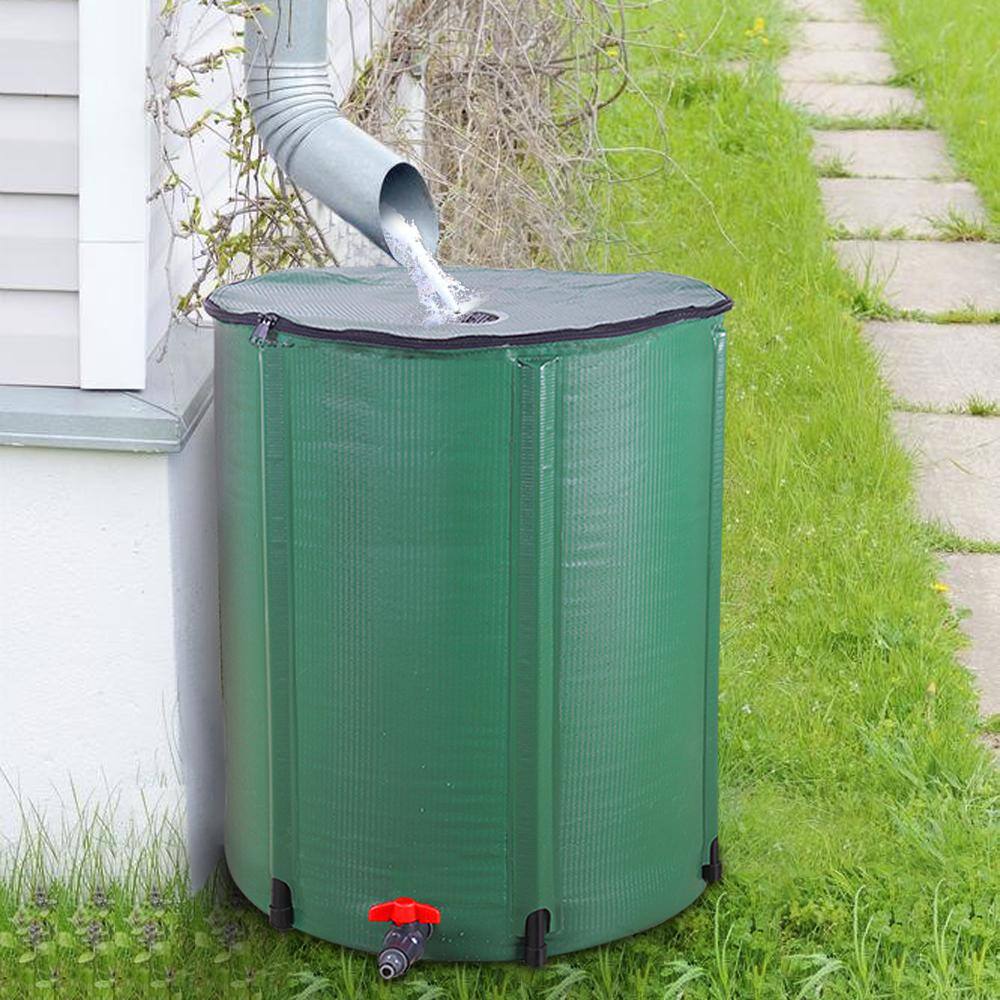 Winado 50 Gal. Green Rainwater Barrel 322870697334