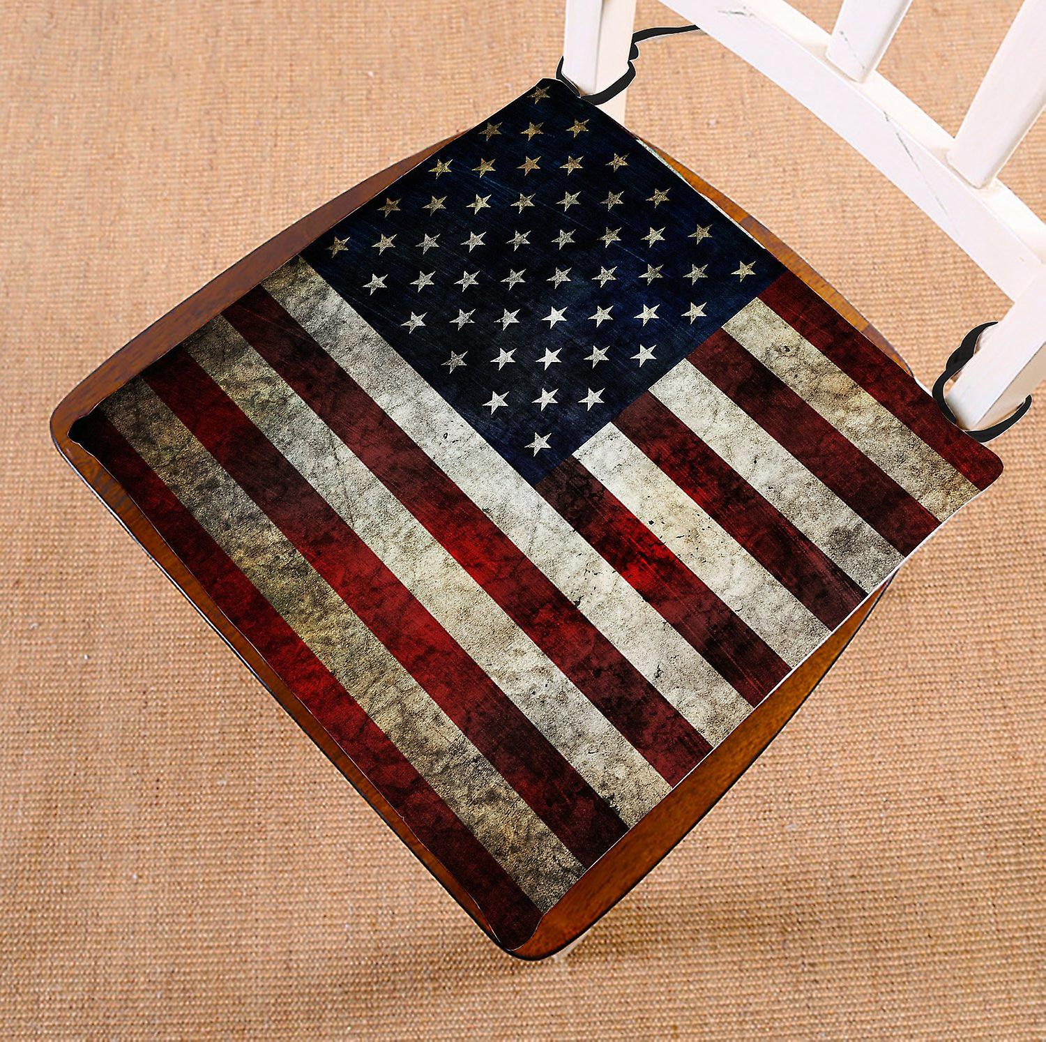 American Flag Chair Pad， Usa Flag Fourth Of July Independence Day Of National Celebration Seat Cushion Chair Cushion Floor Cushion 45x45 Cm