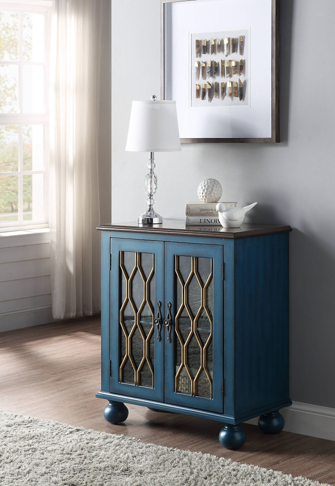 Acme Lassie Console Table Antique Blue Finish   French Country   Console Tables   by Acme Furniture  Houzz