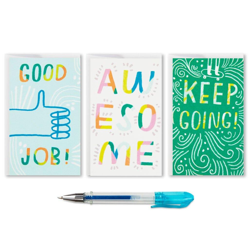 Hallmark  Assorted Mini Blank Note Cards With Pen, Pack of 18