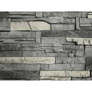 GenStone 42 in. x 12 in. Stacked Stone Northern Slate Faux Stone Siding Panel G2SSNSHP