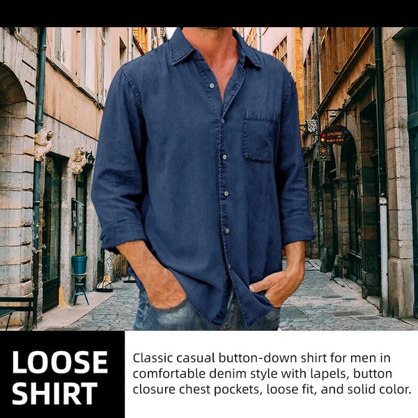 Mens Long Sleeve Button Down Shirt