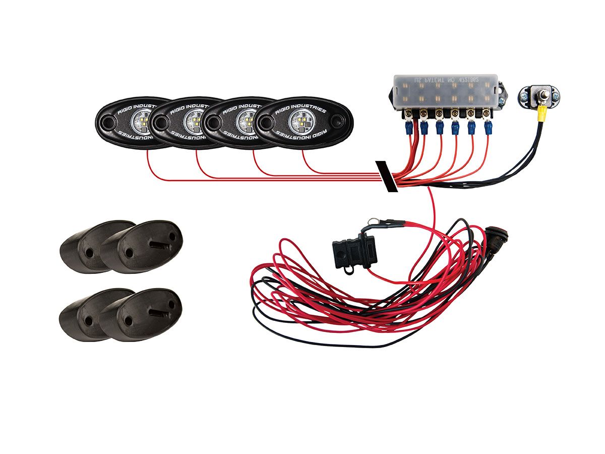 Rigid Industries Rock Light Kit- Amber (4 lights)