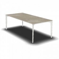 Table repas de jardin aluminium Allsize plateau en grés FAST - Griin