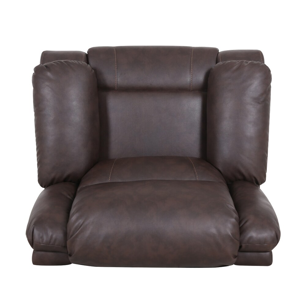 Malic Tufted Faux Leather Swivel Recliner by Christopher Knight Home