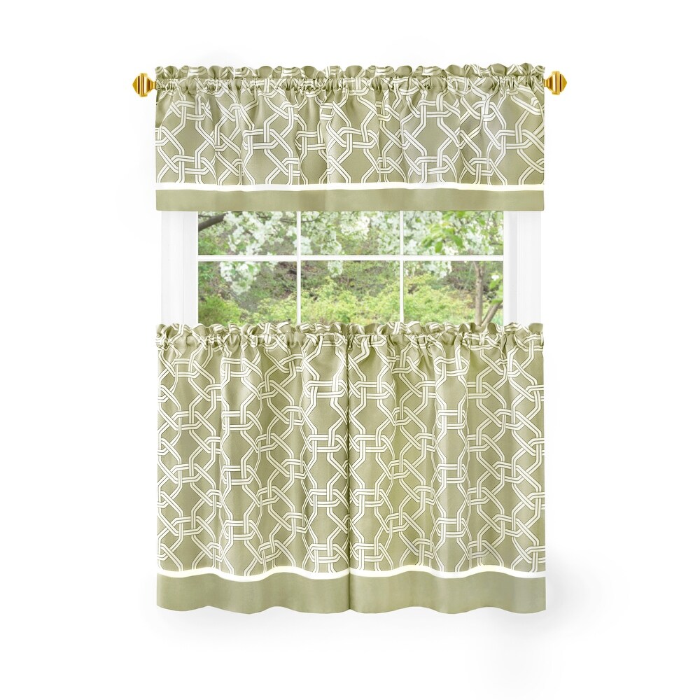 Arlington Curtain Tier and Valance Set   58x24/58x13