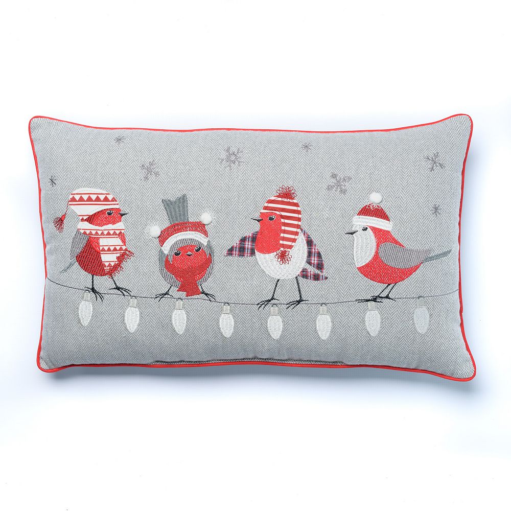 Tempo Home Redbirds Christmas Lumbar Throw Pillow