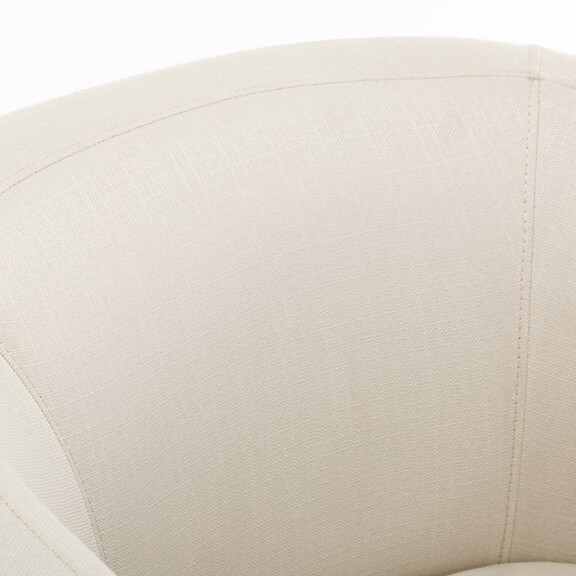 Isabelle Linen Swivel Glider Barrel Chair