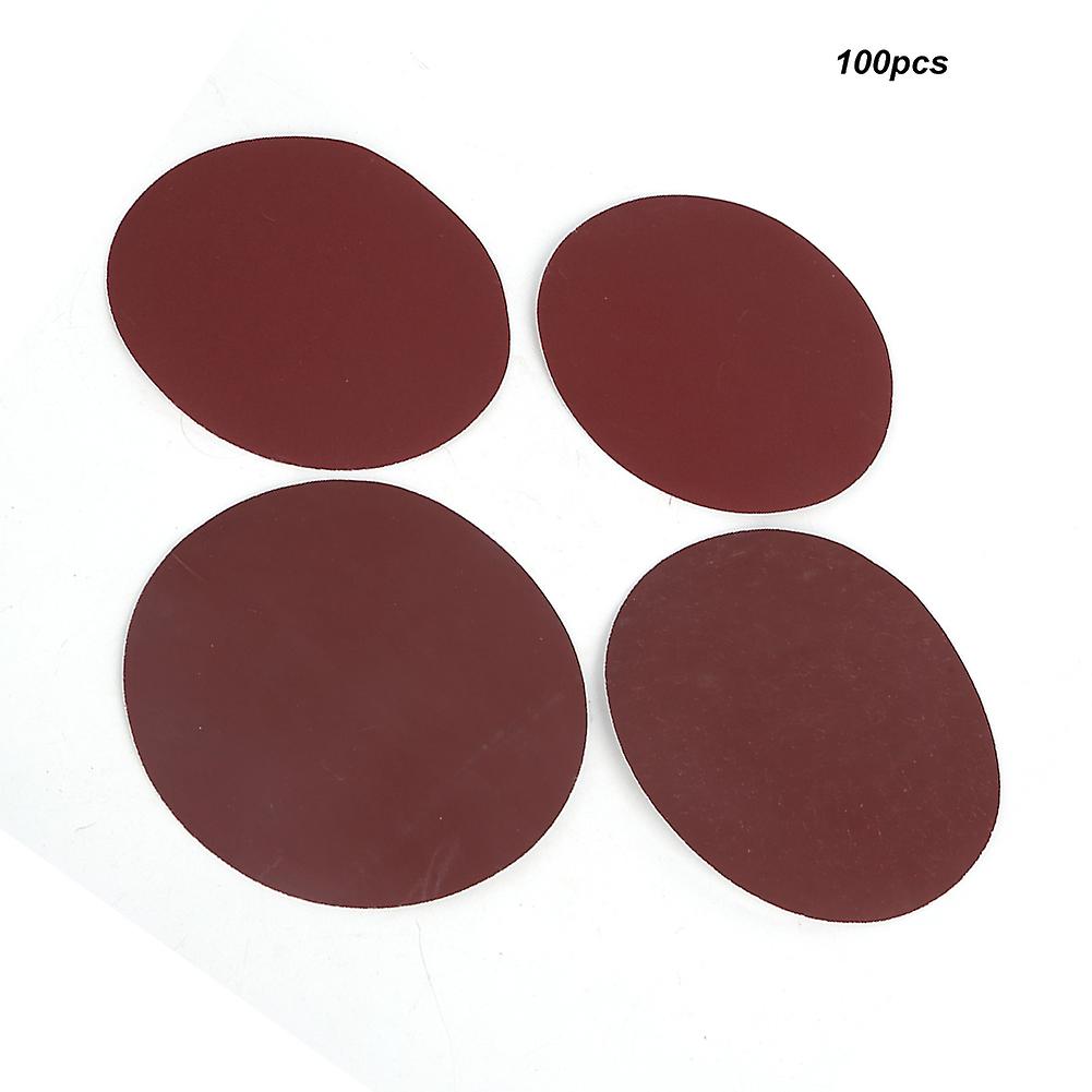 100pcs Disc Sandpaper 5in Back Velvet 125mm Round Abrasive Paper For Polishing Grinding80 Grits