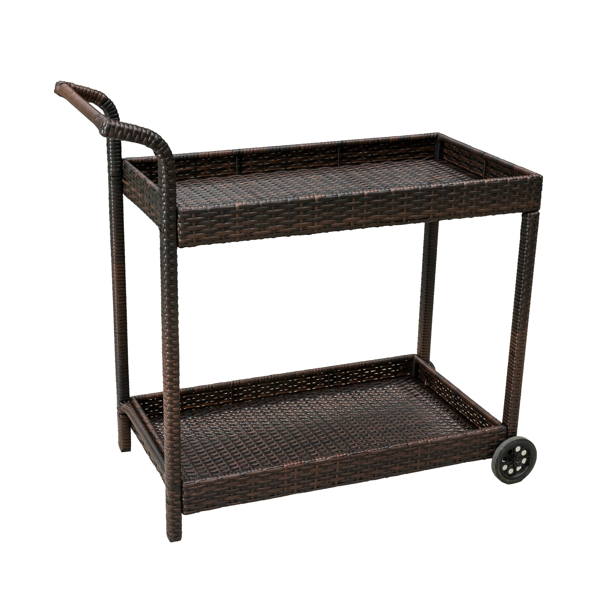 Baja Outdoor Wicker Bar Cart