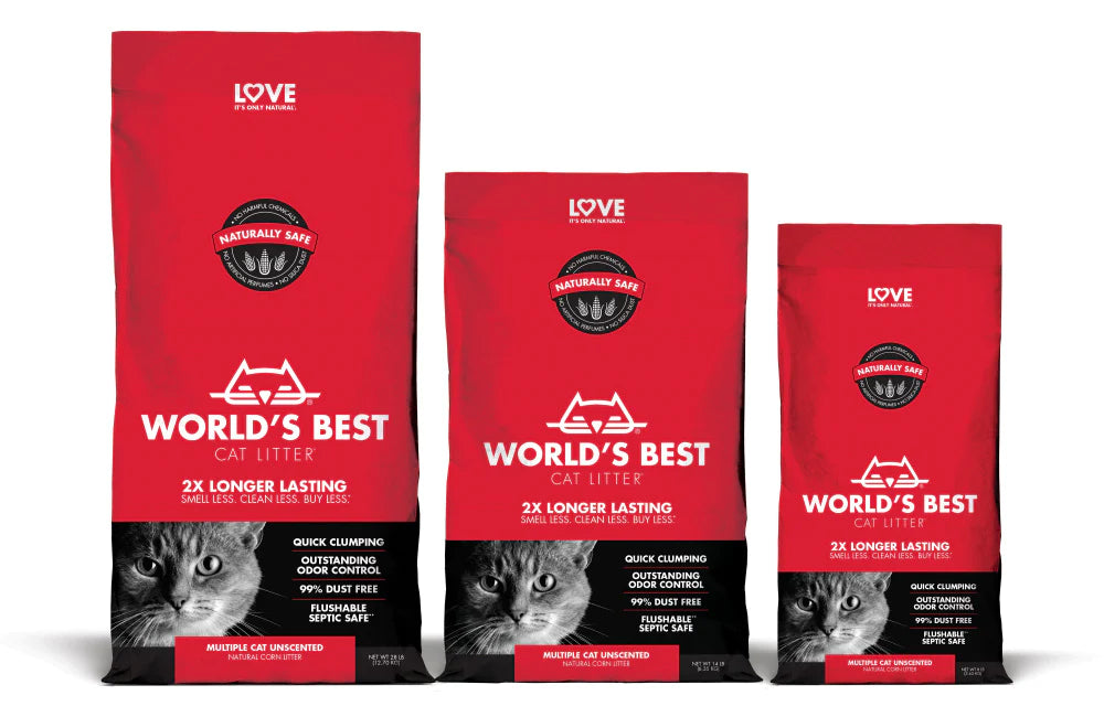 World Best Cat Litter Multiple Cat Unscented Clumping Cat Litter 8 ;