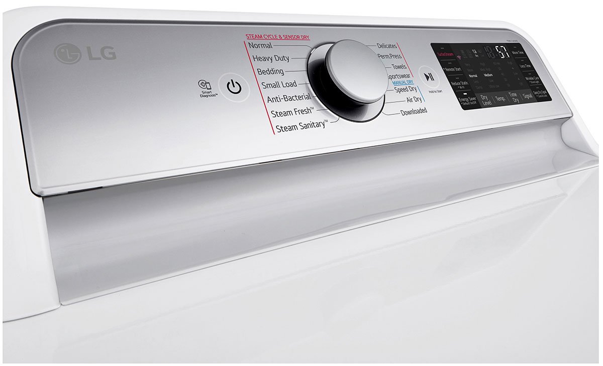 LG 7.3 Cu. Ft. White Electric Dryer With TurboSteam