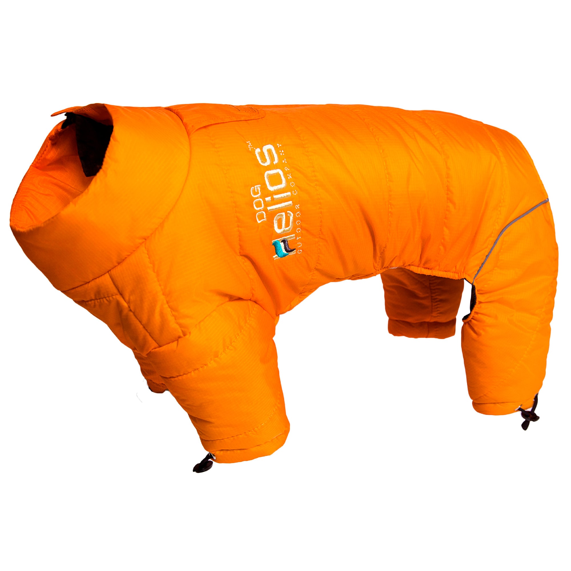 Dog Helios Orange Thunder-Crackle Full-Body Waded-Plush Adjustable and 3M Reflective Dog Jacket， X-Small