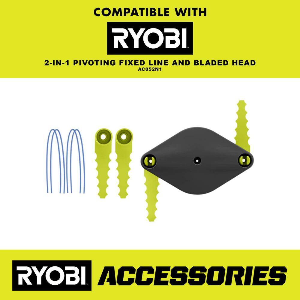 RYOBI Replacement Fixed Blades for 2-in-1 String Head (8-Pack) AC052N1FB