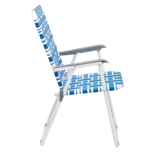 2pcs Foldable Portable Beach Chair Camping Chairs - Overstock - 36369406