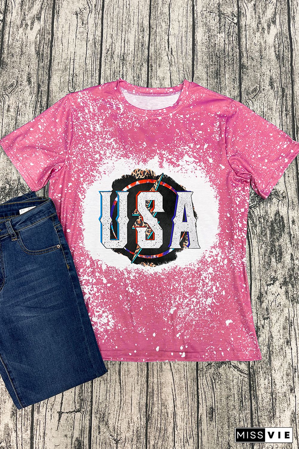 USA Lightning Graphic Tee Wholesale