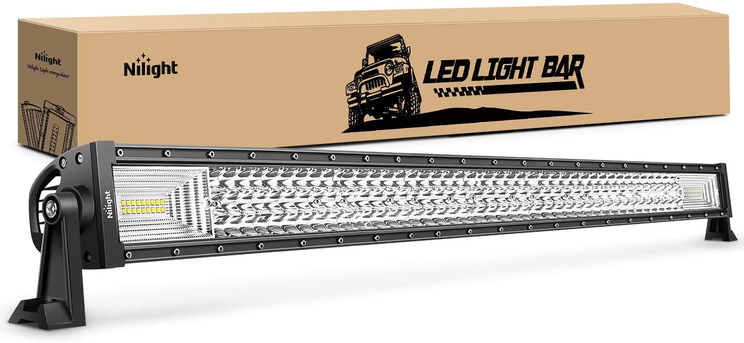 Nilight LED Light Bar 42Inch 648W Triple Row Flood Spot Combo Driving Lights for Trucks， Jeep， UTV， ATV， Boats